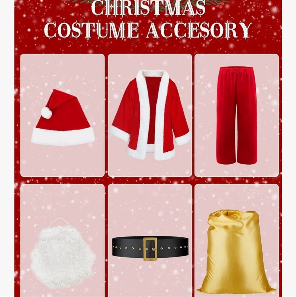 Kids Santa Claus Costume Set - Red and White NWT
